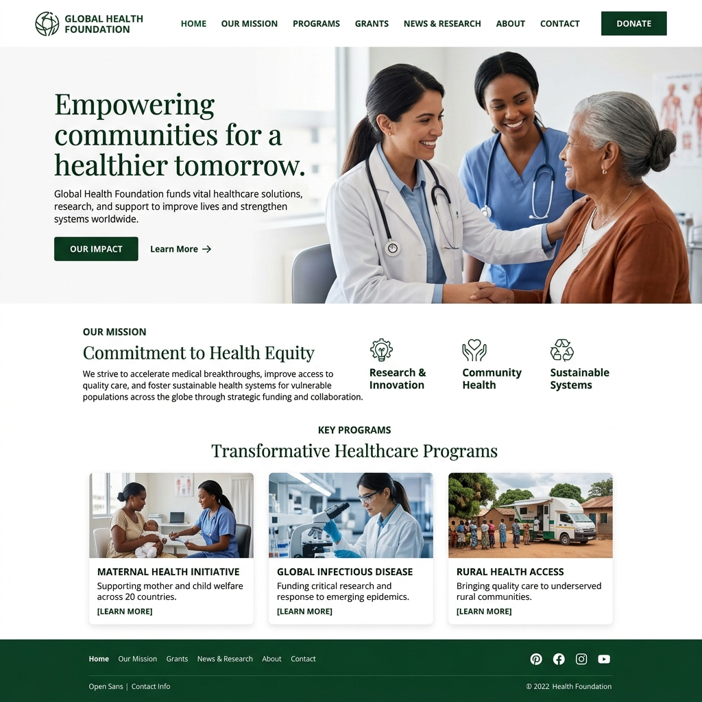 TWAS Health Foundation Website